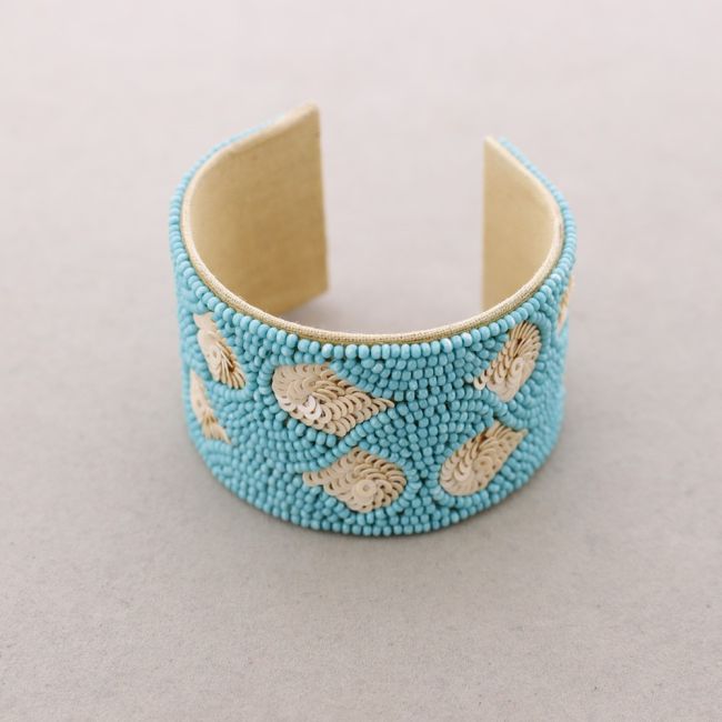 PULSERA AJUSTABLE CUENTAS ABALORIOS LENTEJUELAS