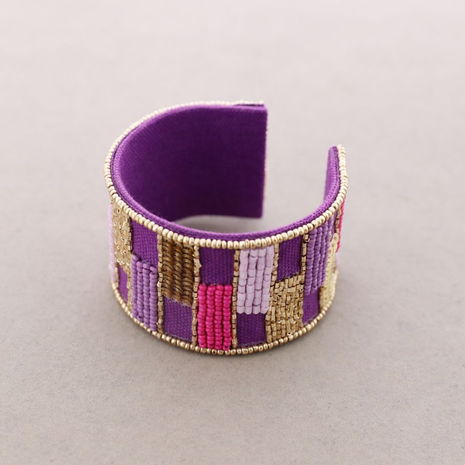PULSERA AJUSTABLE CUENTAS ABALORIOS LENTEJUELAS