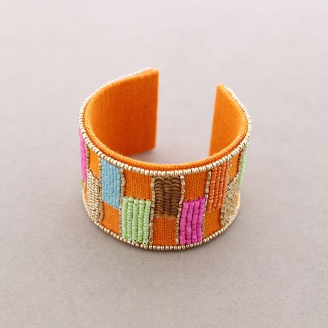 PULSERA AJUSTABLE CUENTAS ABALORIOS LENTEJUELAS