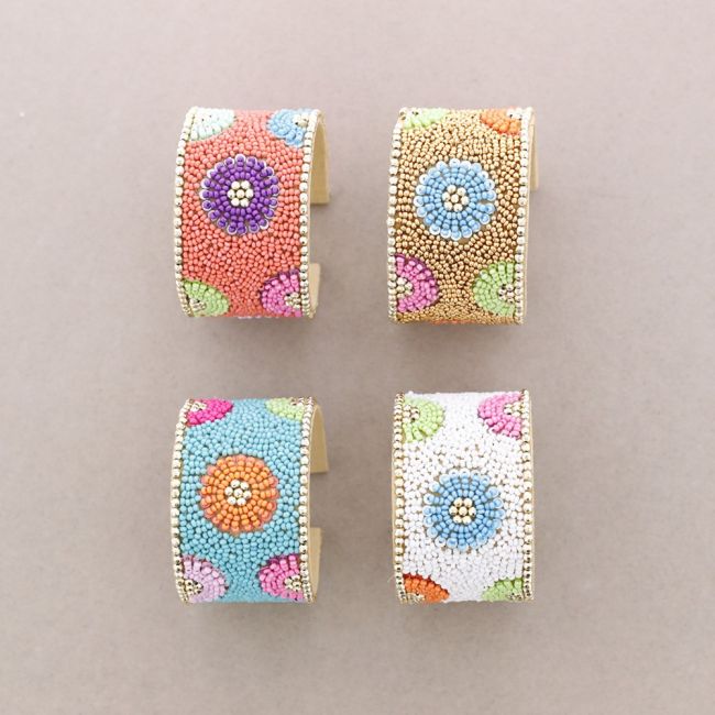 PULSERA AJUSTABLE CUENTAS ABALORIOS