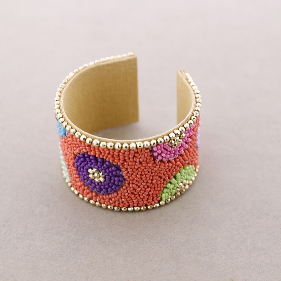 PULSERA AJUSTABLE CUENTAS ABALORIOS