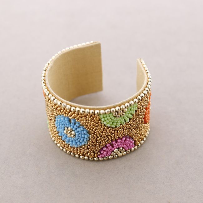 PULSERA AJUSTABLE CUENTAS ABALORIOS