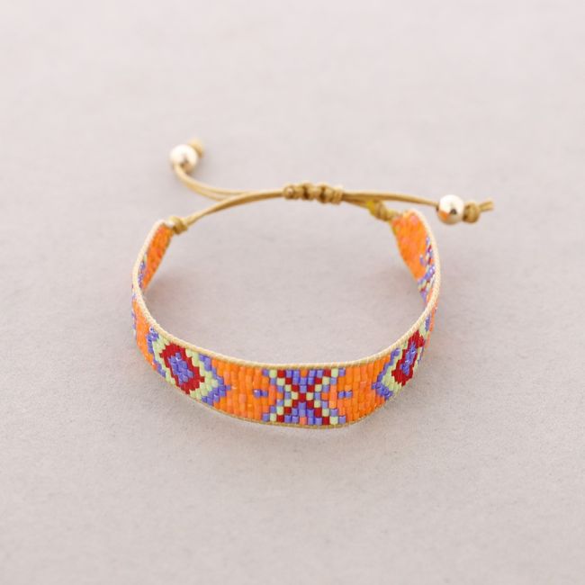 PULSERA ÉTNICA MACRAMÉ ABALORIOS