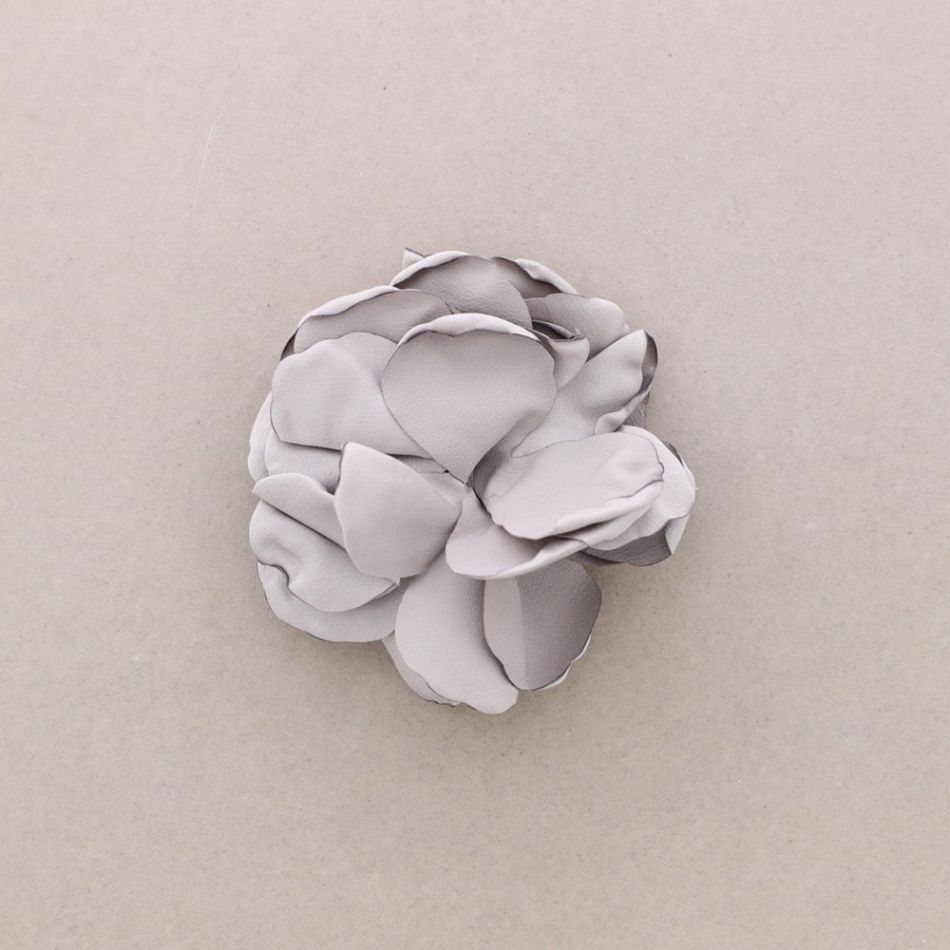 FABRIC FLOWER BROOCH 11CM