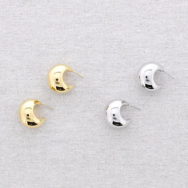 STEEL HOOP EARRINGS