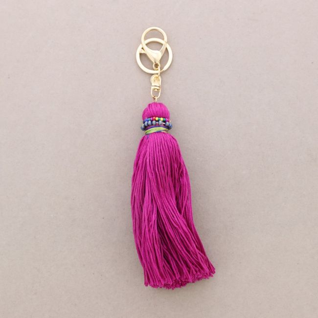ETHNIC FRINGE KEYCHAIN