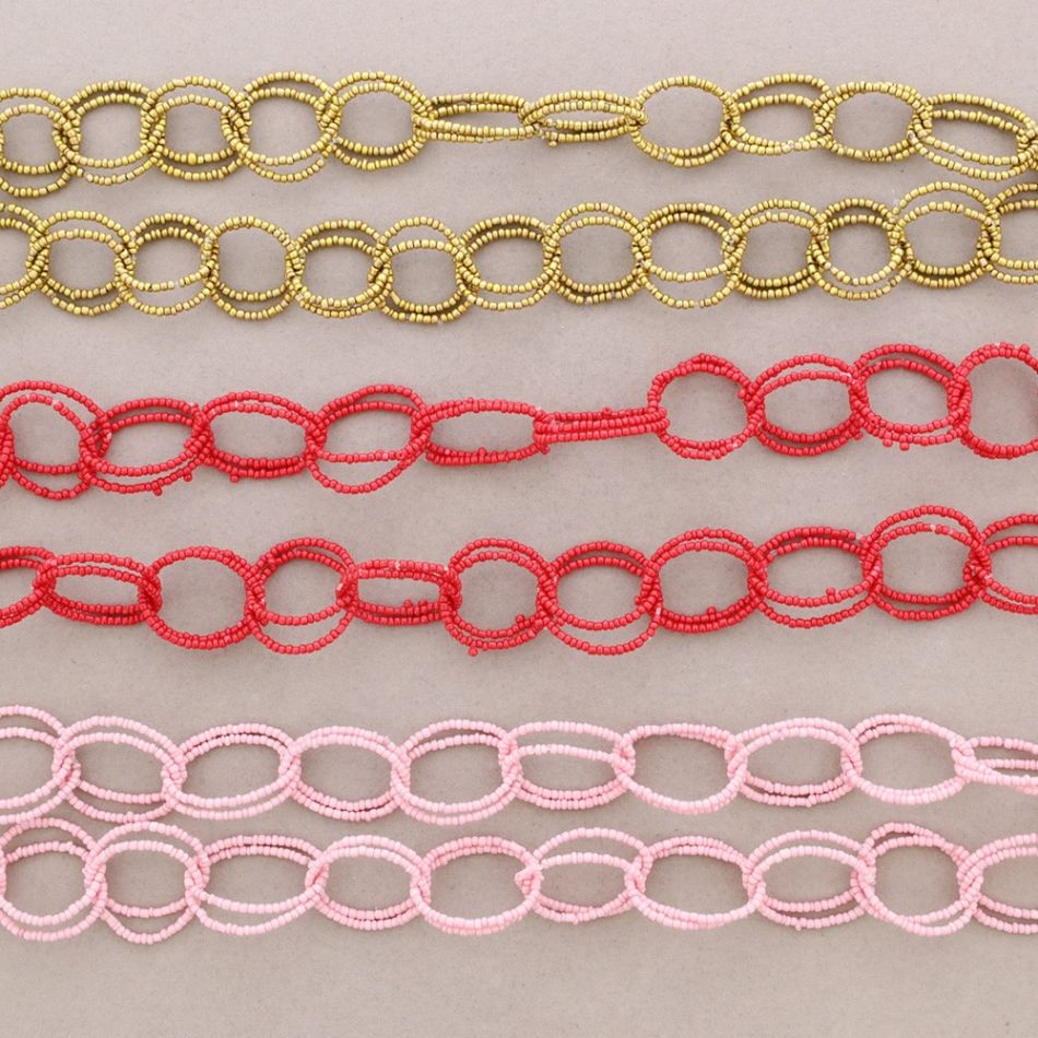 LONG NECKLACE WITH BEADS LINKS 1.1M