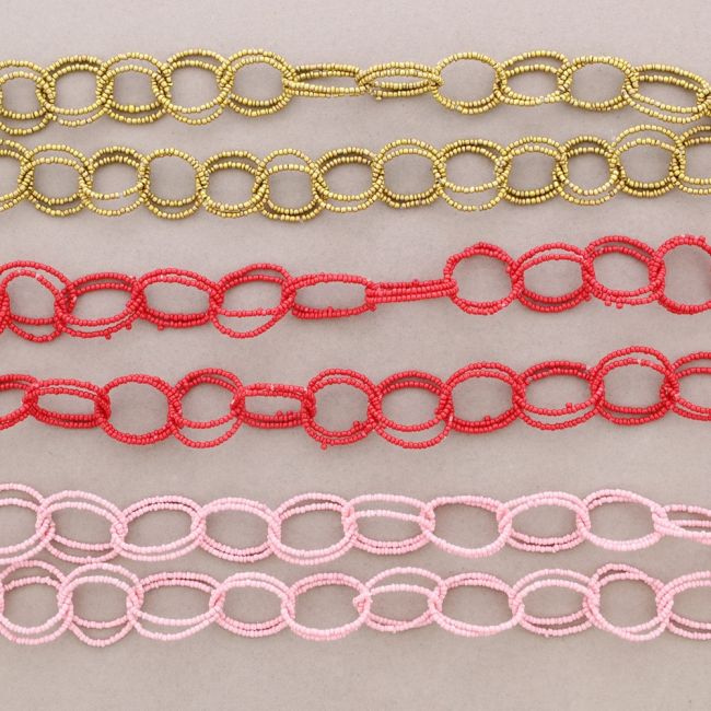 LONG NECKLACE WITH BEADS LINKS 1.1M