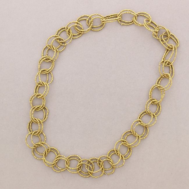 LONG NECKLACE WITH BEADS LINKS 1.1M