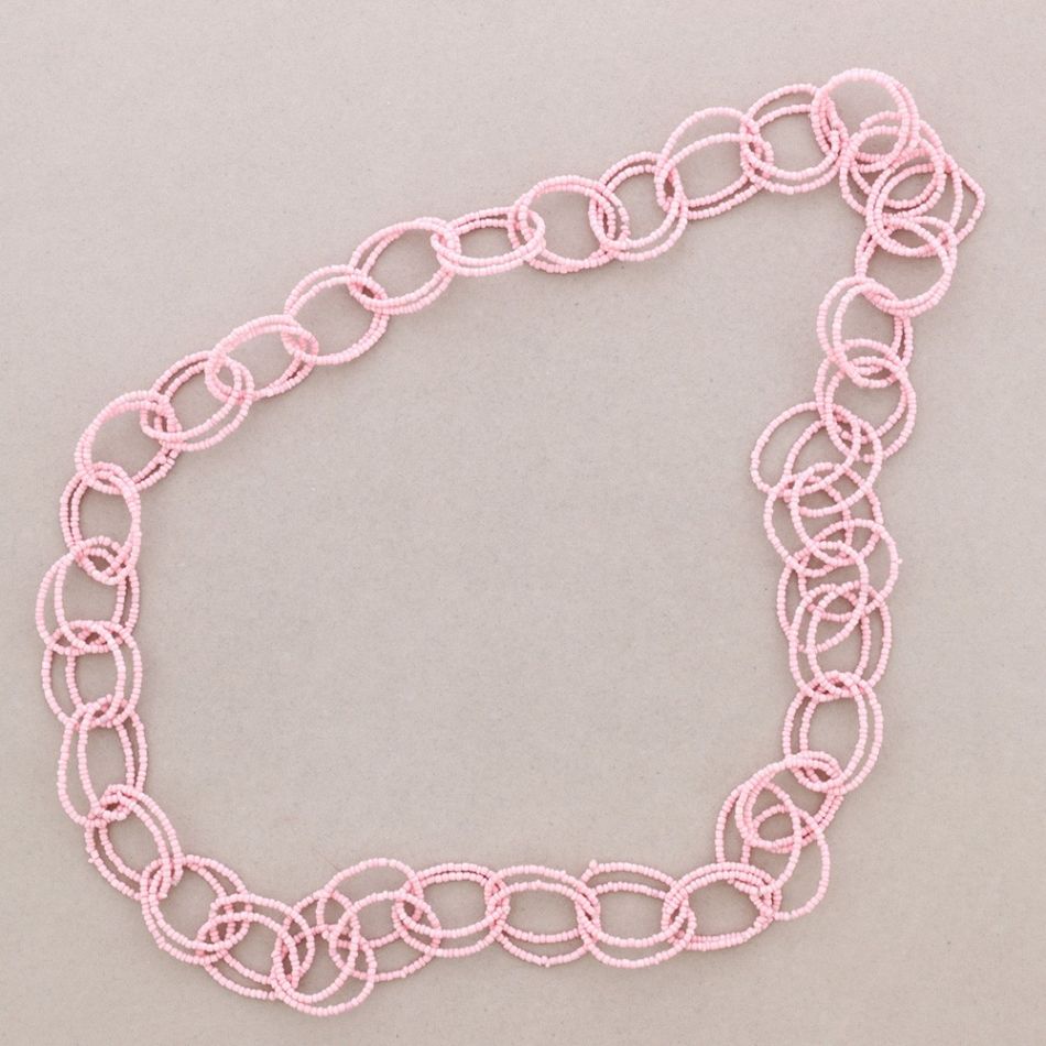 LONG NECKLACE WITH BEADS LINKS 1.1M
