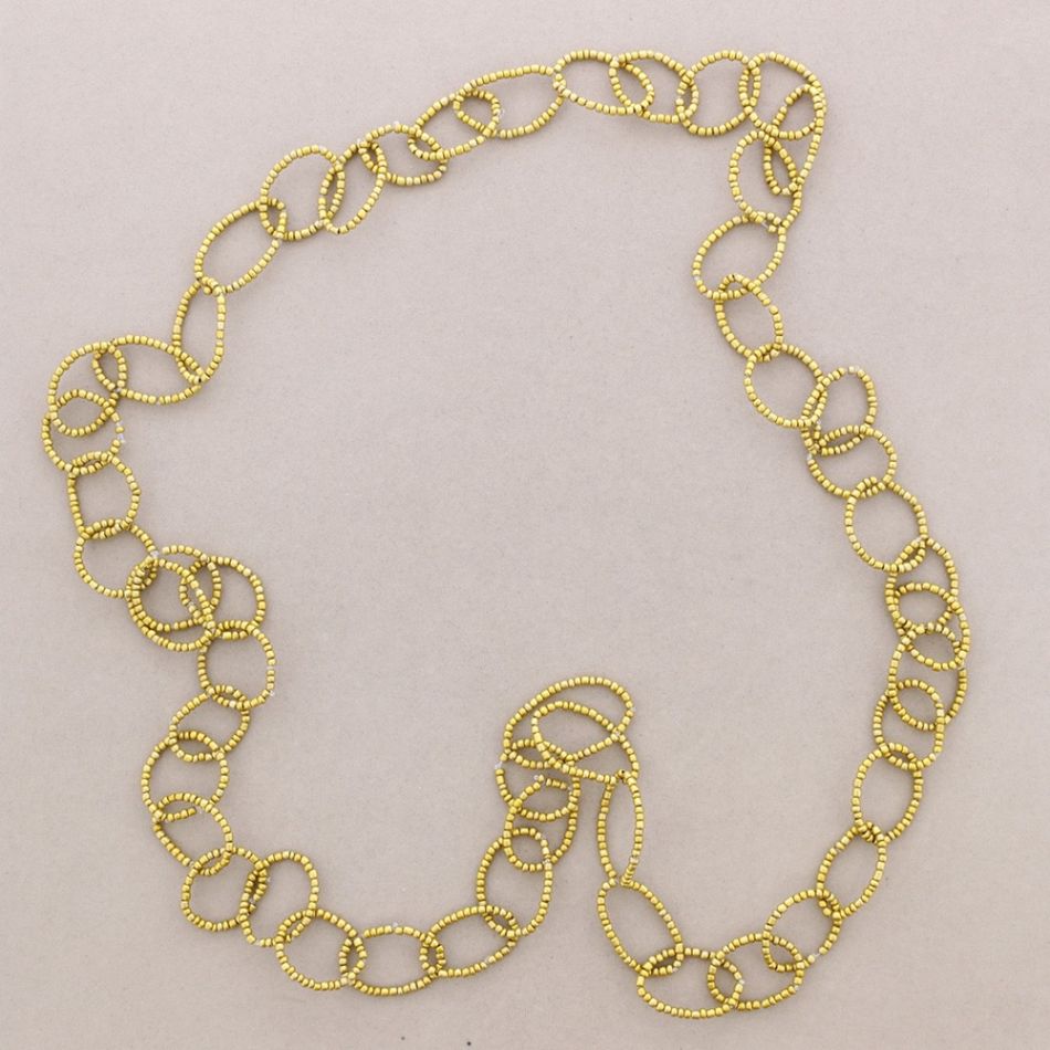 COLLAR LARGO ESLABONES ABALORIOS 1.5M