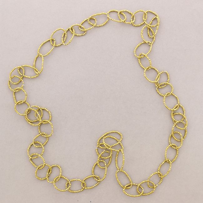 COLLAR LARGO ESLABONES ABALORIOS 1.5M