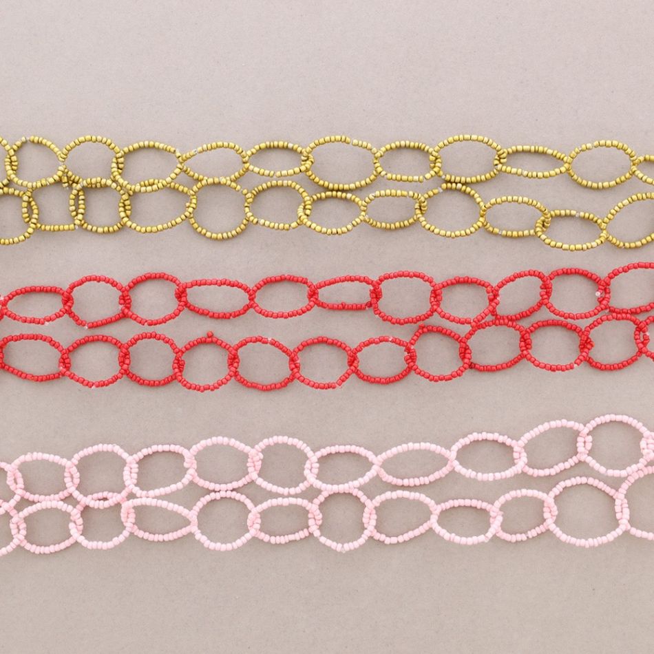 LONG NECKLACE WITH BEADS LINKS 1.5M