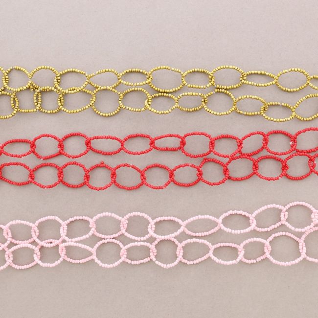 LONG NECKLACE WITH BEADS LINKS 1.5M