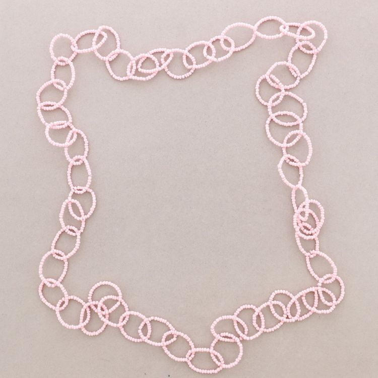 COLLAR LARGO ESLABONES ABALORIOS 1.5M