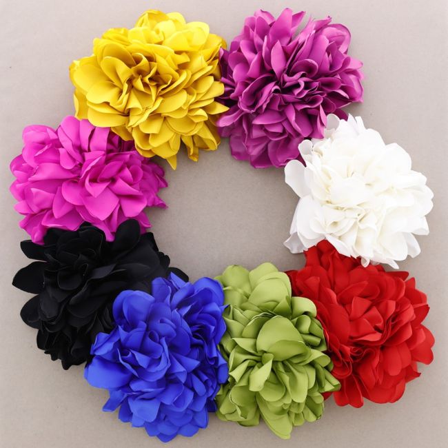 BROCHE FLOR TELA 15CM