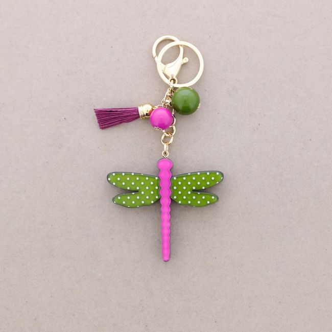 RESIN DRAGONFLY KEYCHAIN