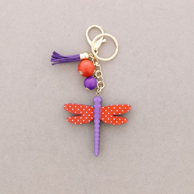 RESIN DRAGONFLY KEYCHAIN