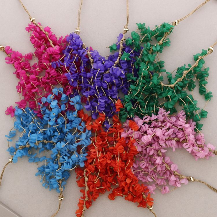 RESIN MINI PETAL STRIPS PENDANT CHOKER 2
