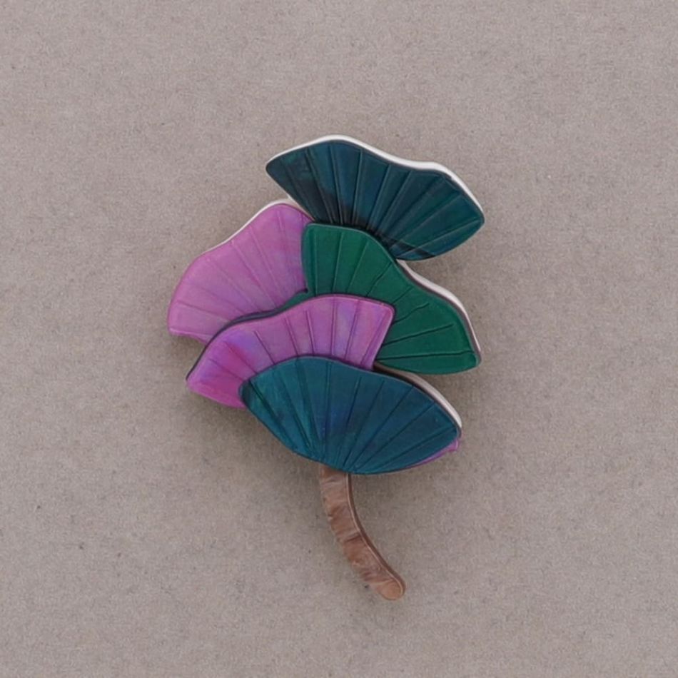 BROCHE MULTI HOJA GINGKO RESINA