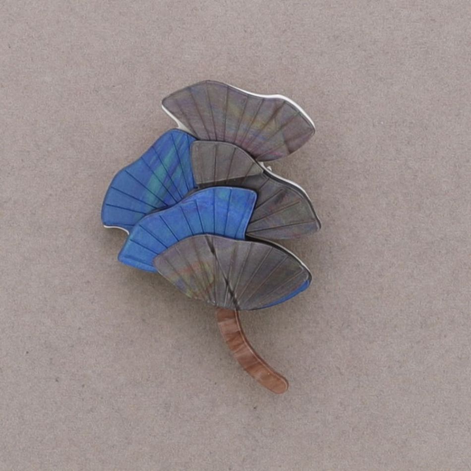 BROCHE MULTI HOJA GINGKO RESINA