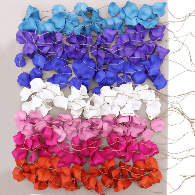 COLLAR LARGO DOBLE PÉTALOS RESINA