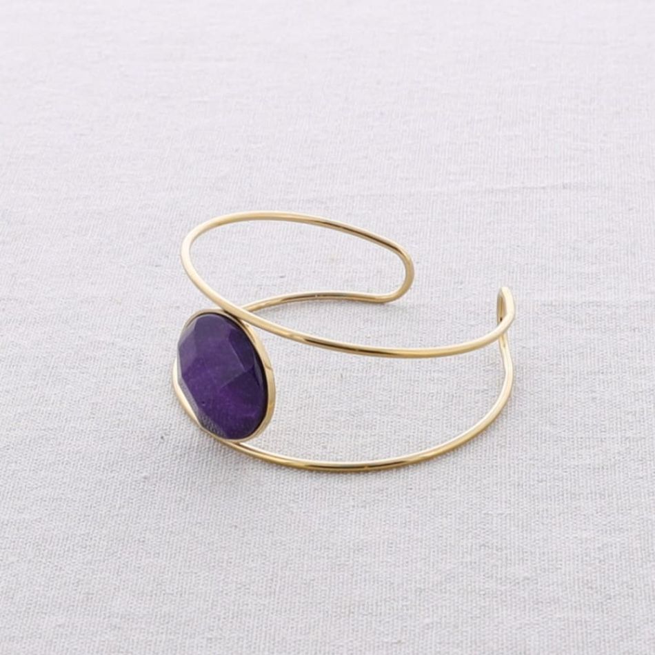 PULSERA ACERO DOBLE TIRA PIEDRA