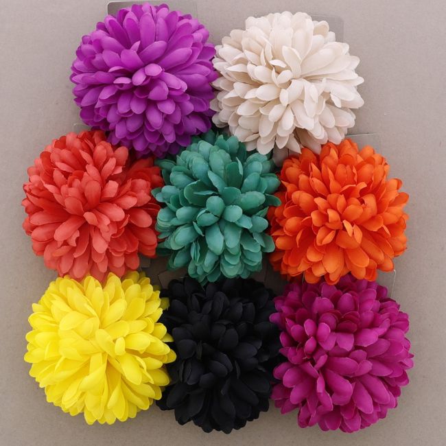 BROCHE FLOR TELA 12CM