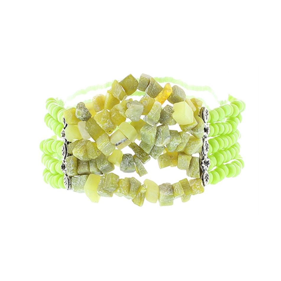 BRACELET WITH STONE BEADS