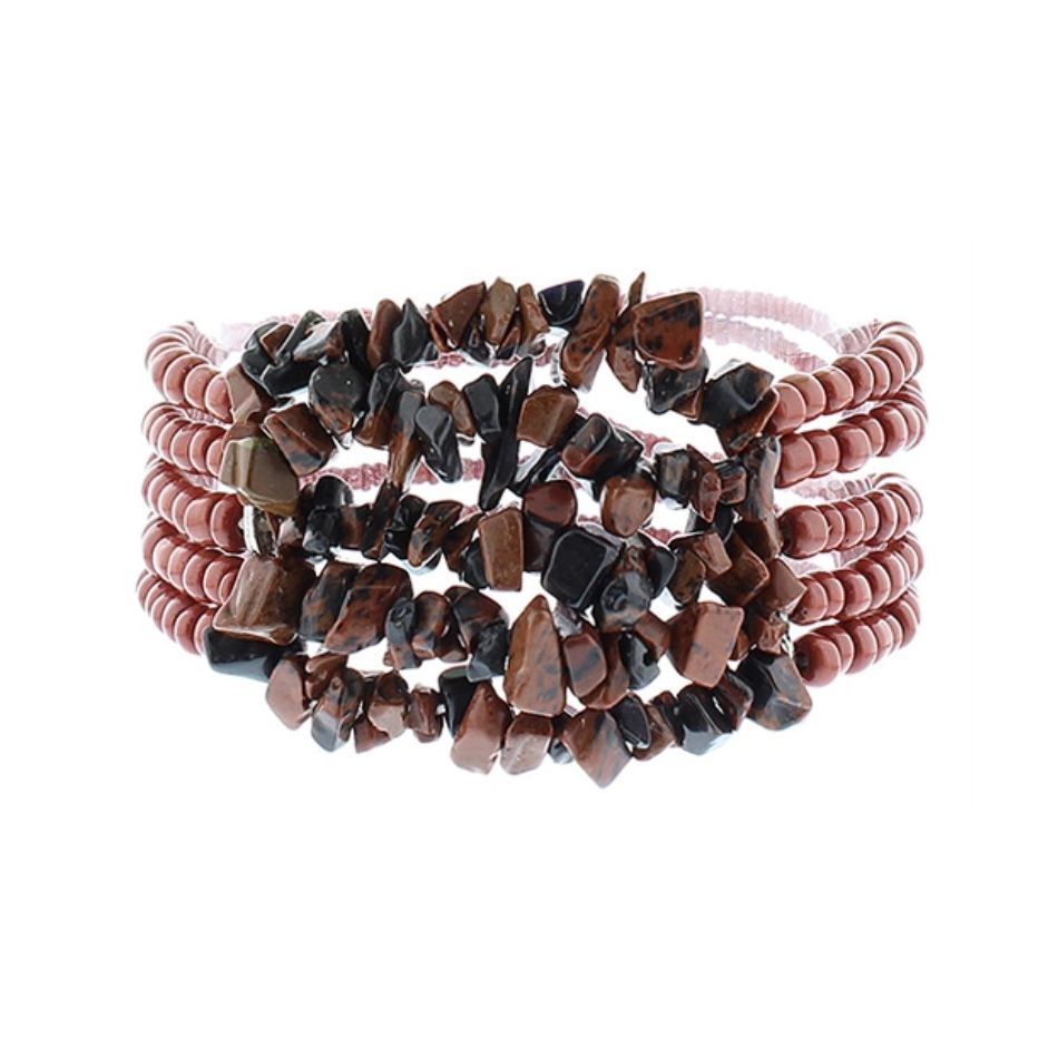 PULSERA ABALORIOS PIEDRECITAS