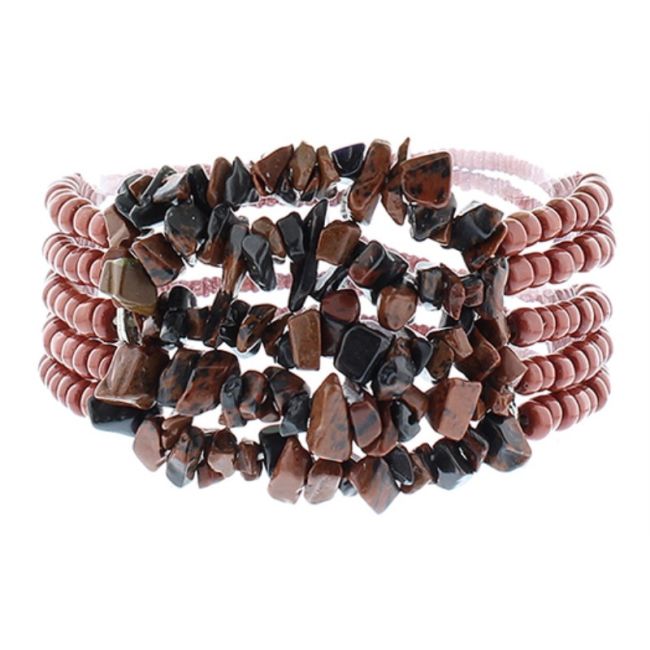 BRACELET WITH STONE BEADS