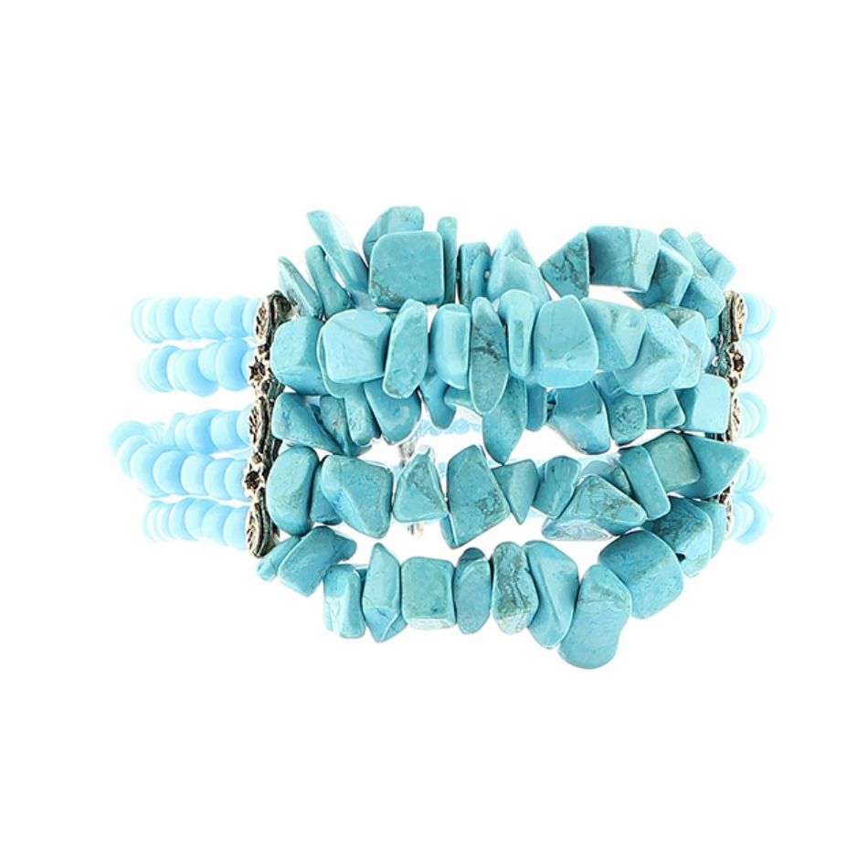 BRACELET WITH STONE BEADS