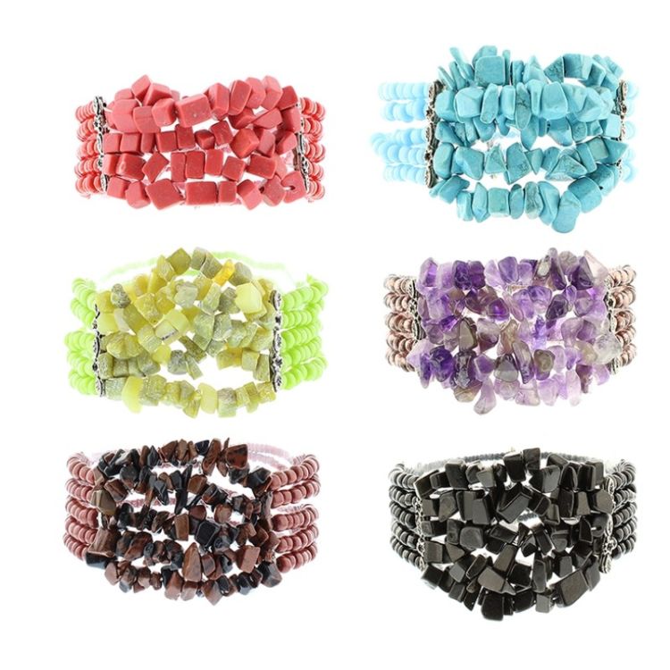 PULSERA ABALORIOS PIEDRECITAS 2