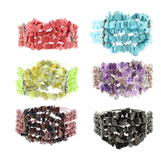 PULSERA ABALORIOS PIEDRECITAS