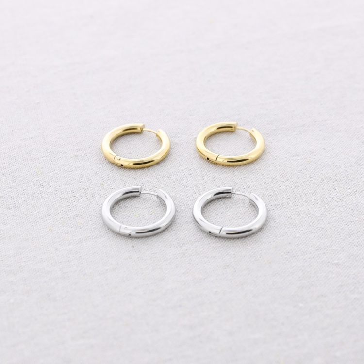 PENDIENTES ACERO ARO 2.0 CM 2