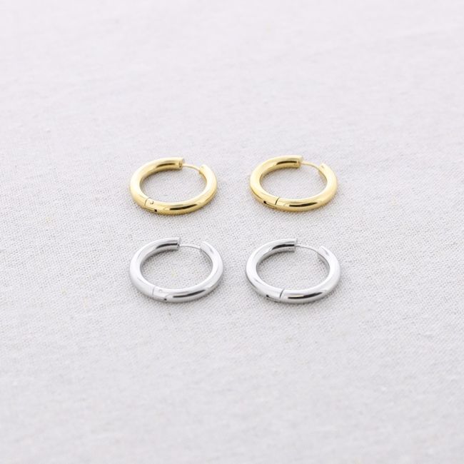 PENDIENTES ACERO ARO 2.0 CM