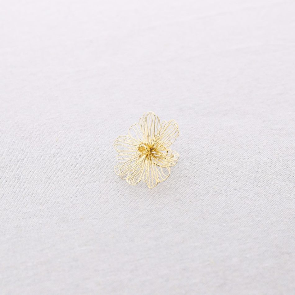 ANILLO ACERO FLOR FILIGRANA