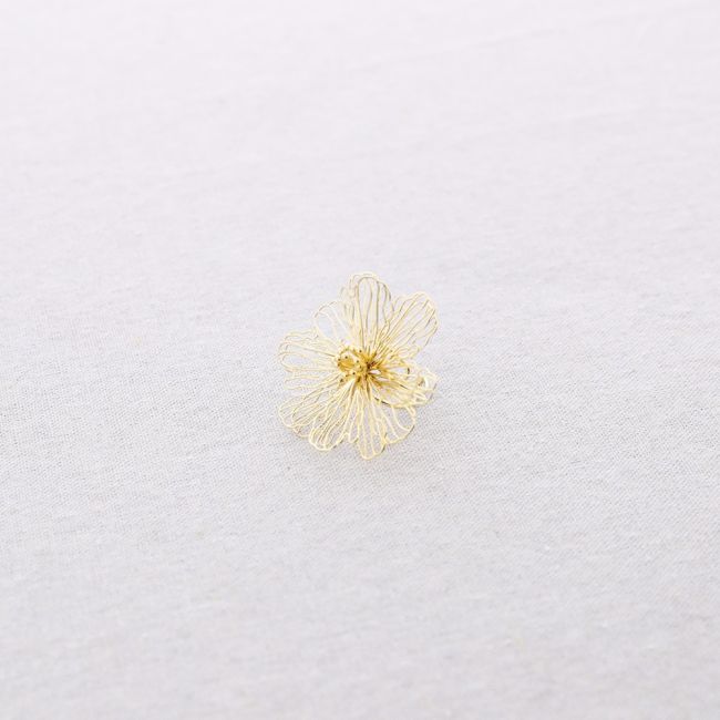 ANILLO ACERO FLOR FILIGRANA