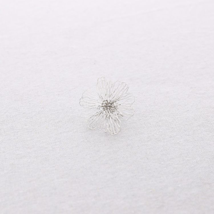 FILIGREE FLOWER STEEL RING