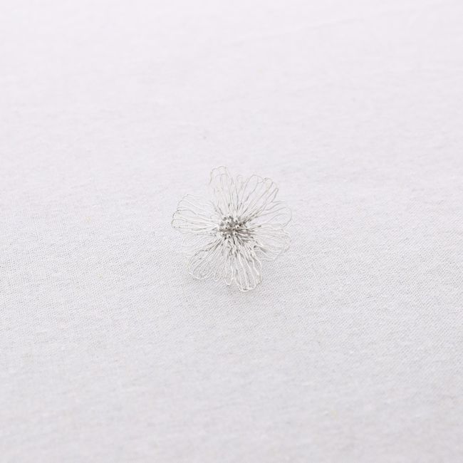 FILIGREE FLOWER STEEL RING