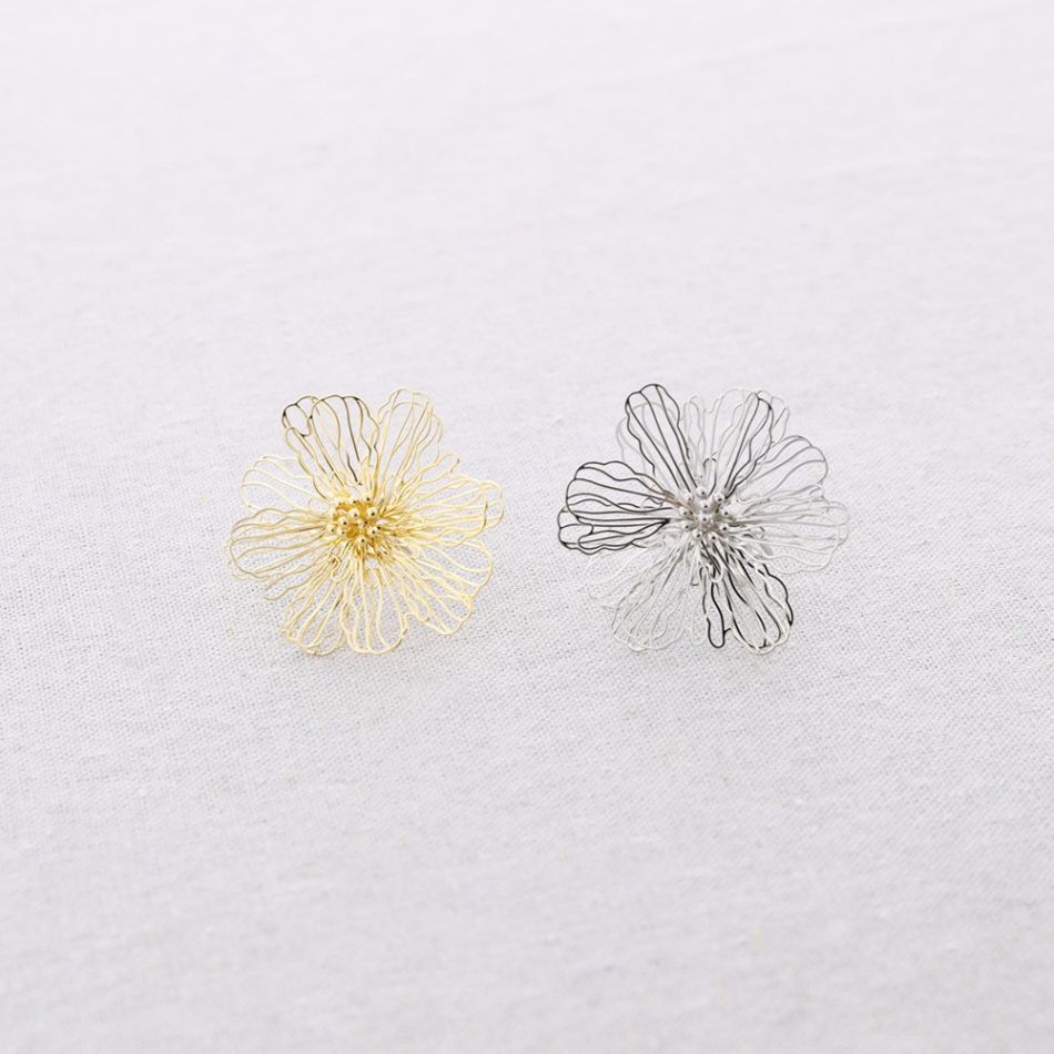 ANILLO ACERO FLOR FILIGRANA