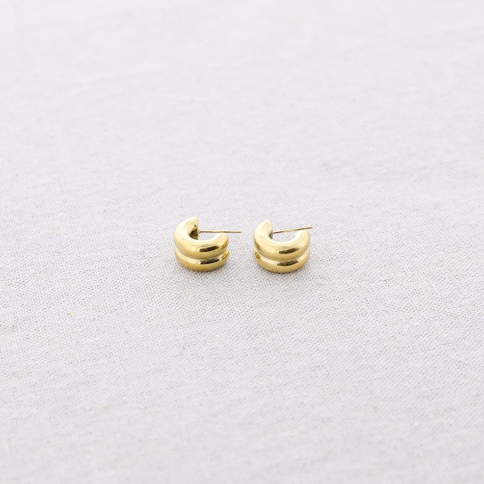 PENDIENTES ACERO ARO DOBLE