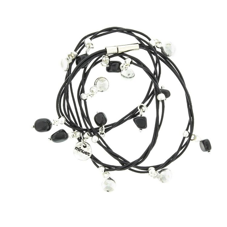 PULSERA VARIAS VUELTAS CUERO COLG.METALES 2