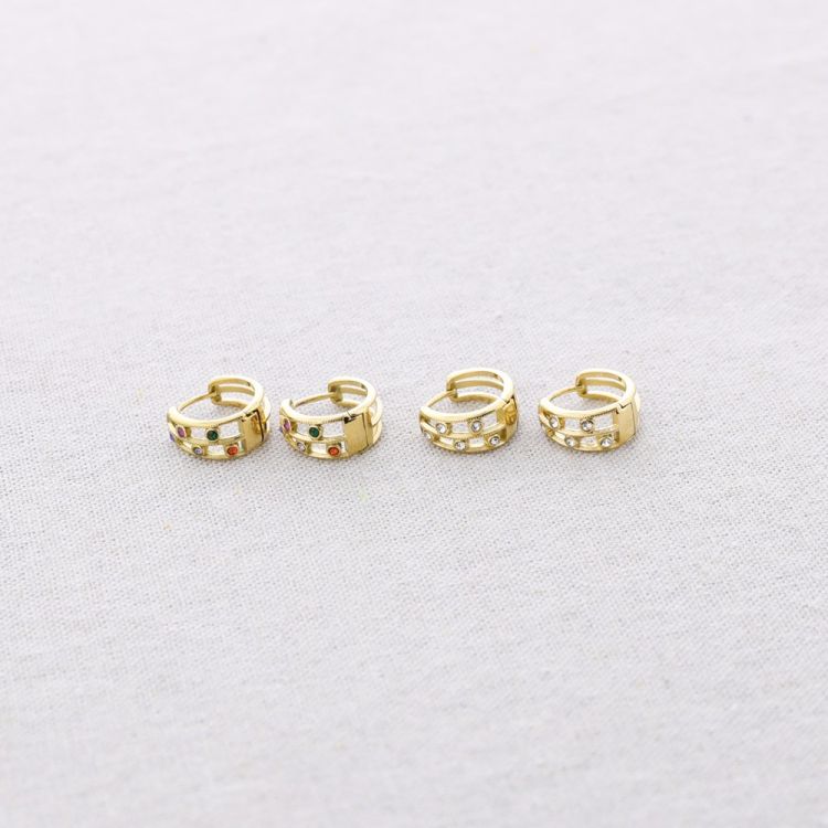 PENDIENTES ACERO ARO CRISTALES 2