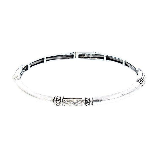 PULSERA SEMIRÍGIDA METAL CRISTAL