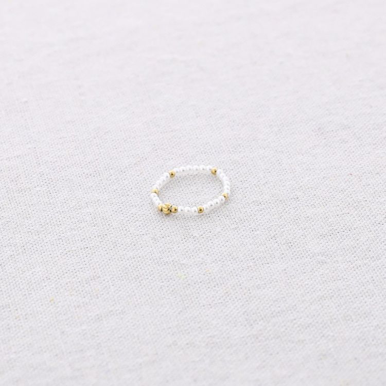 ANILLO ACERO PERLITAS