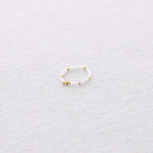 ANILLO ACERO PERLITAS