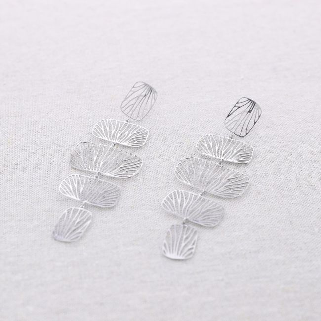 FILIGRANE STEEL EARRINGS GEOMETRIC SHAPE