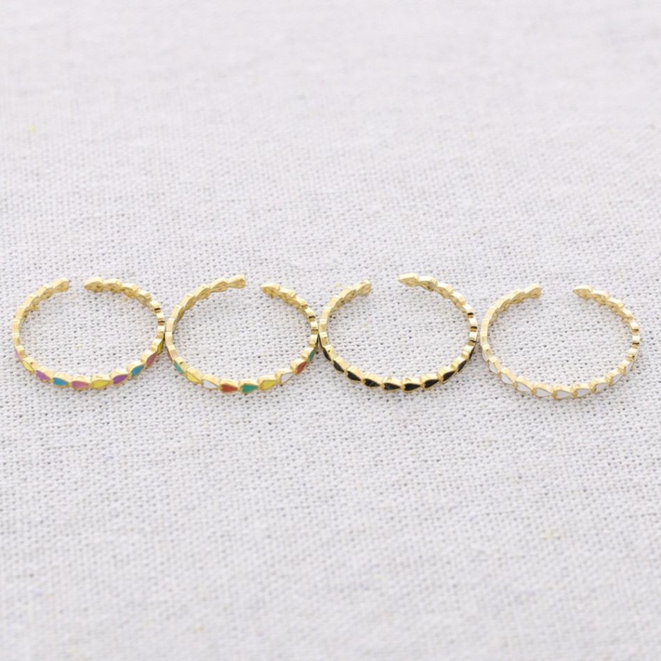 ANILLO ACERO FORMAS GOTA ESMALTE