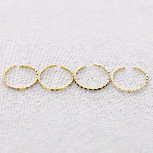ANILLO ACERO FORMAS GOTA ESMALTE